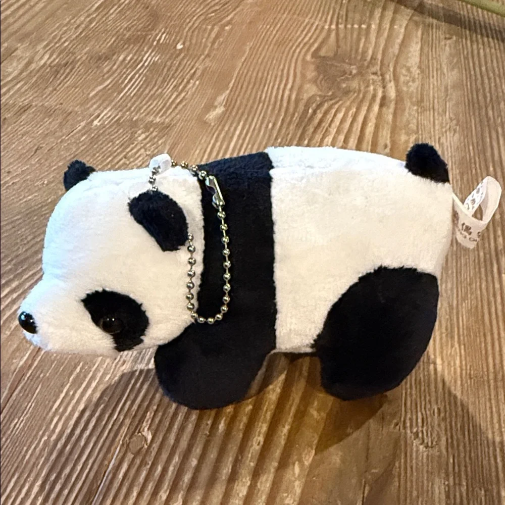 Charming Black and White Panda Keychain purse charm
